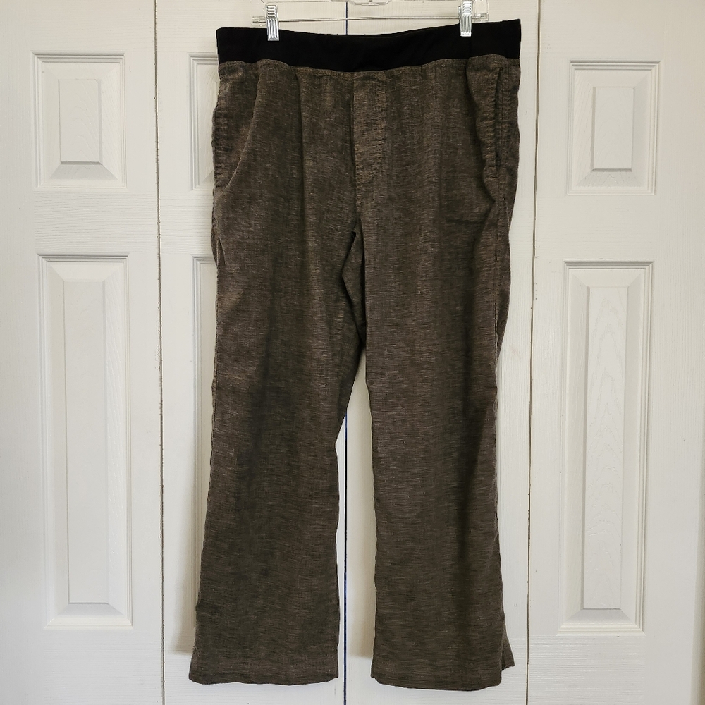 Prana-Breathe Lightweight Green Pull On Elastic‎ Waist - Size XL